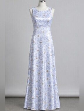 Vintage All That Jazz Satin Floral Dress - Size 4